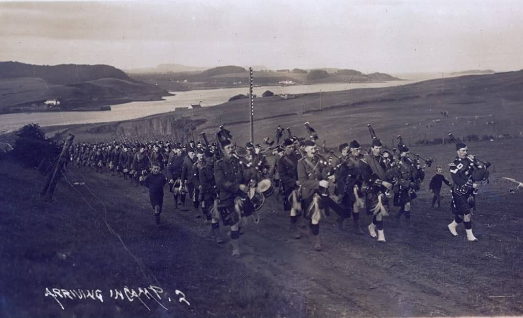 Black Watch arriving in camp